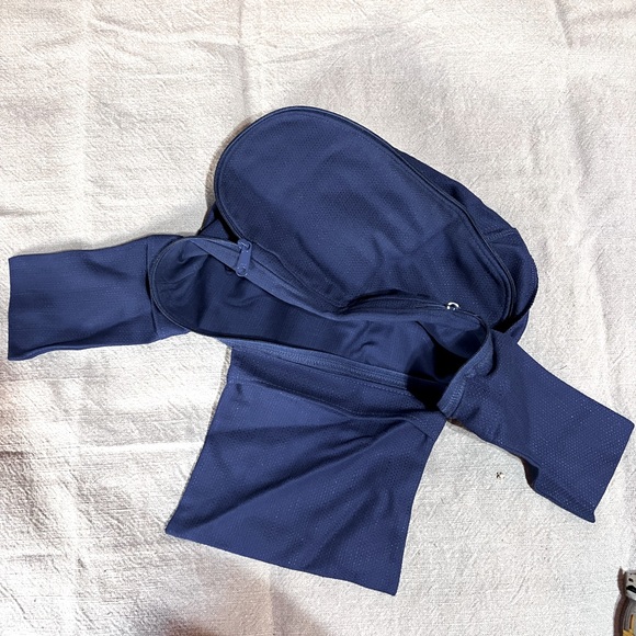 Longaberger Medium Boardwalk Basket Zippered Liner Only, EUC, Navy Blue - Picture 3 of 4